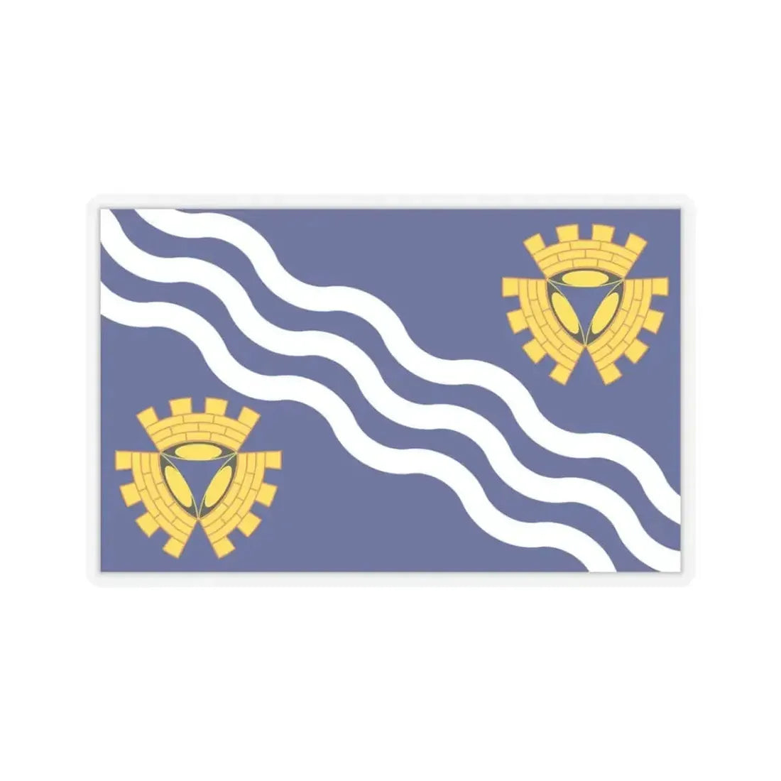 Flag of Merseyside UK - STICKER Vinyl Kiss-Cut Decal 3 Inch Transparent - The Sticker Space