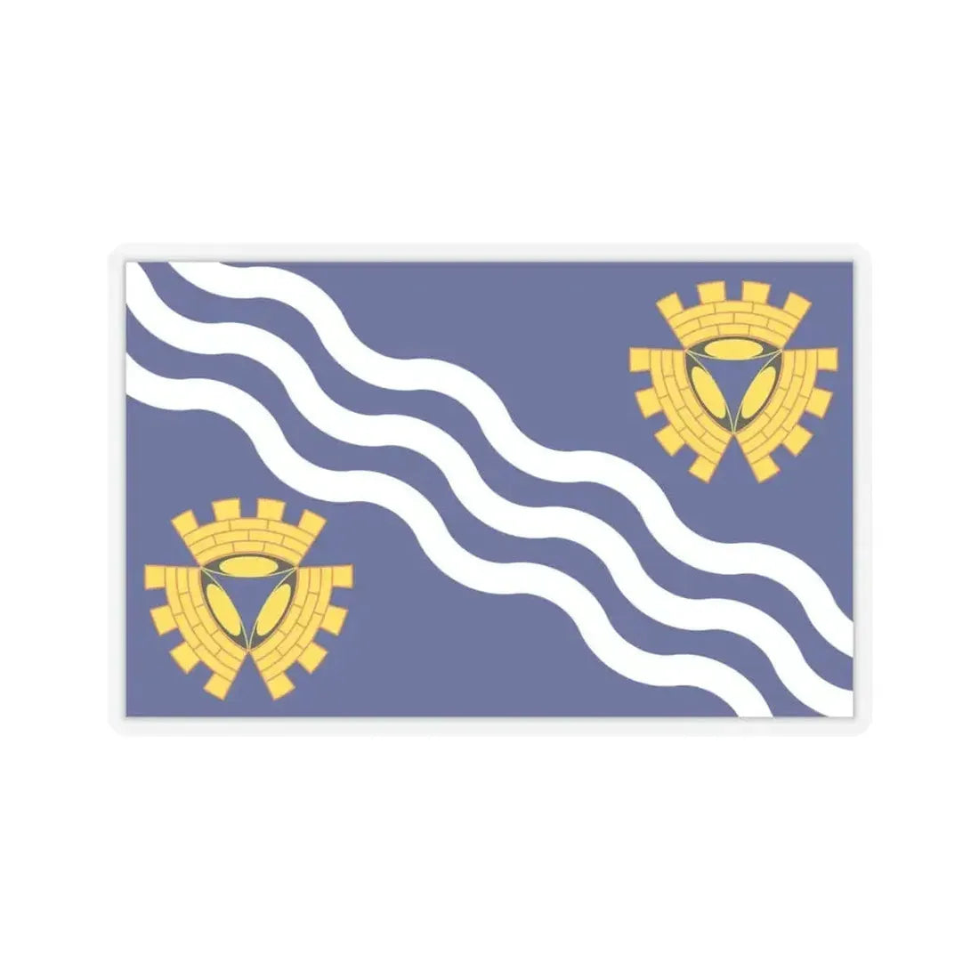 Flag of Merseyside UK - STICKER Vinyl Kiss-Cut Decal 6 Inch Transparent - The Sticker Space