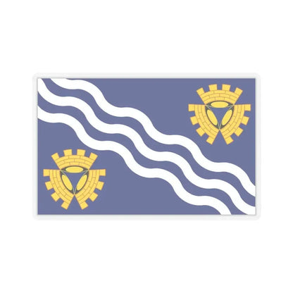 Flag of Merseyside UK - STICKER Vinyl Kiss-Cut Decal 6 Inch Transparent - The Sticker Space