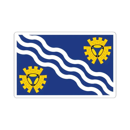 Flag of Merseyside UK - STICKER Vinyl Kiss-Cut Decal 6 Inch White - The Sticker Space