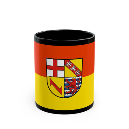 Flag of Merzig Wadern Germany - Black Coffee Mug-11oz-The Sticker Space