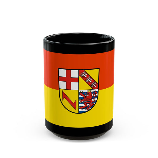 Flag of Merzig Wadern Germany - Black Coffee Mug-15oz-The Sticker Space