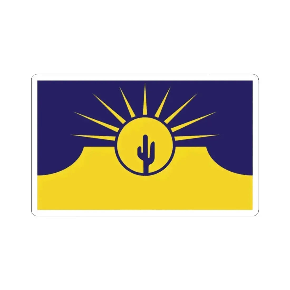 Flag of Mesa Arizona (United States) STICKER Vinyl Kiss-Cut Decal 2 Inch White - The Sticker Space