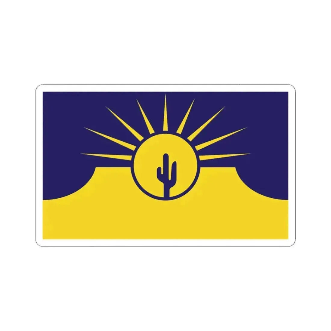 Flag of Mesa Arizona (United States) STICKER Vinyl Kiss-Cut Decal 3 Inch White - The Sticker Space