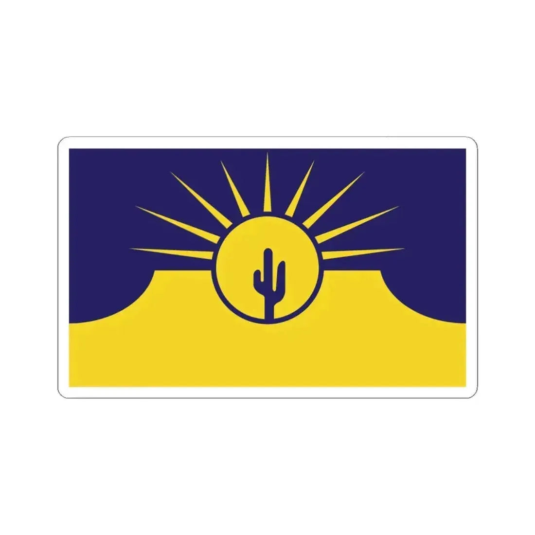 Flag of Mesa Arizona (United States) STICKER Vinyl Kiss-Cut Decal 4 Inch White - The Sticker Space