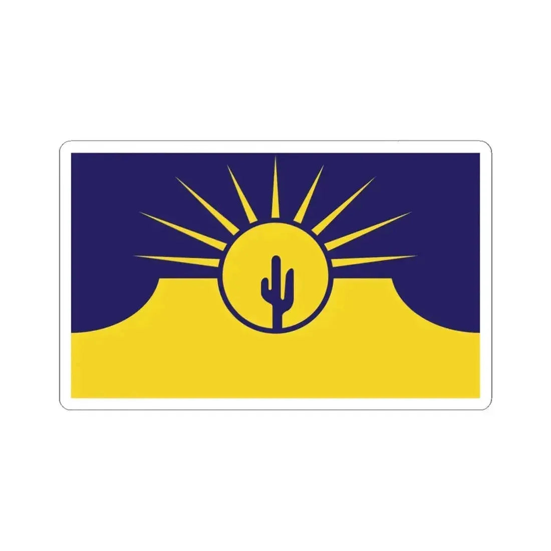 Flag of Mesa Arizona (United States) STICKER Vinyl Kiss-Cut Decal 6 Inch White - The Sticker Space
