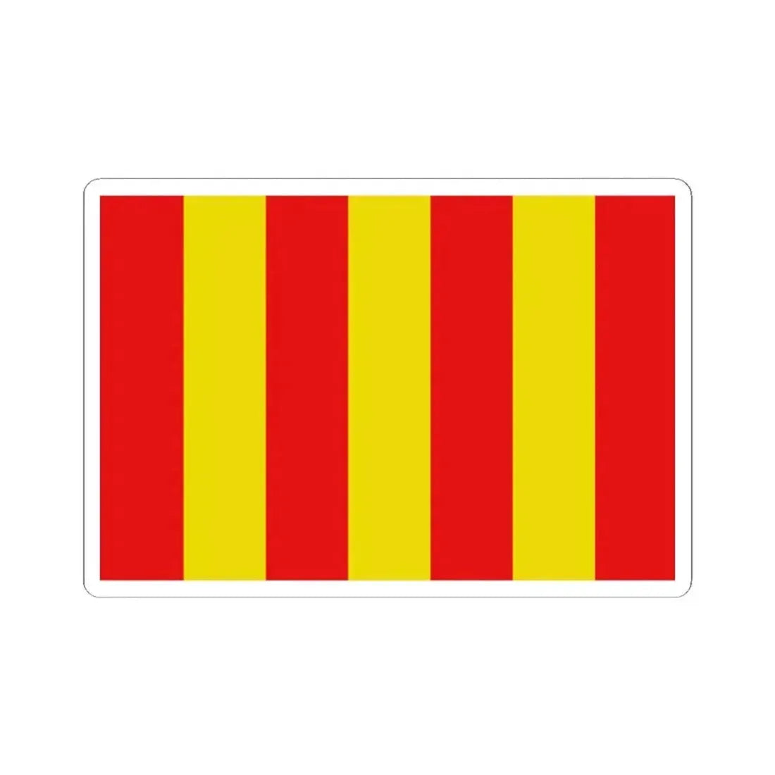 Flag of Messancy (Belgium) STICKER Vinyl Kiss-Cut Decal 2 Inch White - The Sticker Space