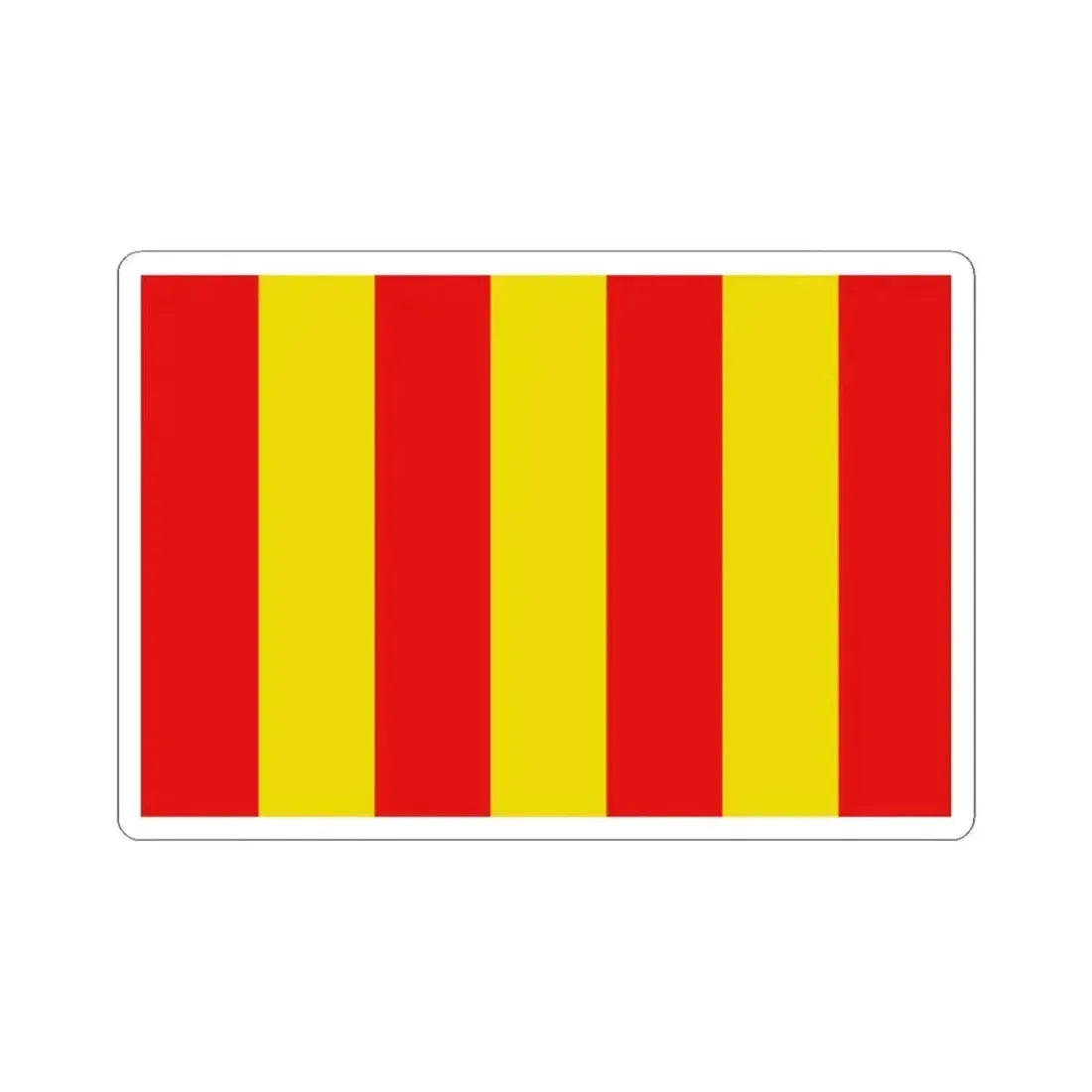 Flag of Messancy (Belgium) STICKER Vinyl Kiss-Cut Decal 3 Inch White - The Sticker Space