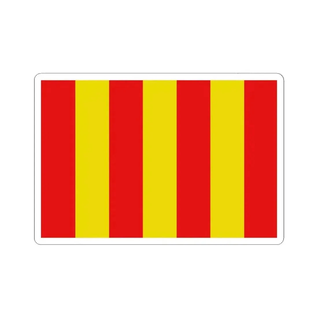 Flag of Messancy (Belgium) STICKER Vinyl Kiss-Cut Decal 4 Inch White - The Sticker Space