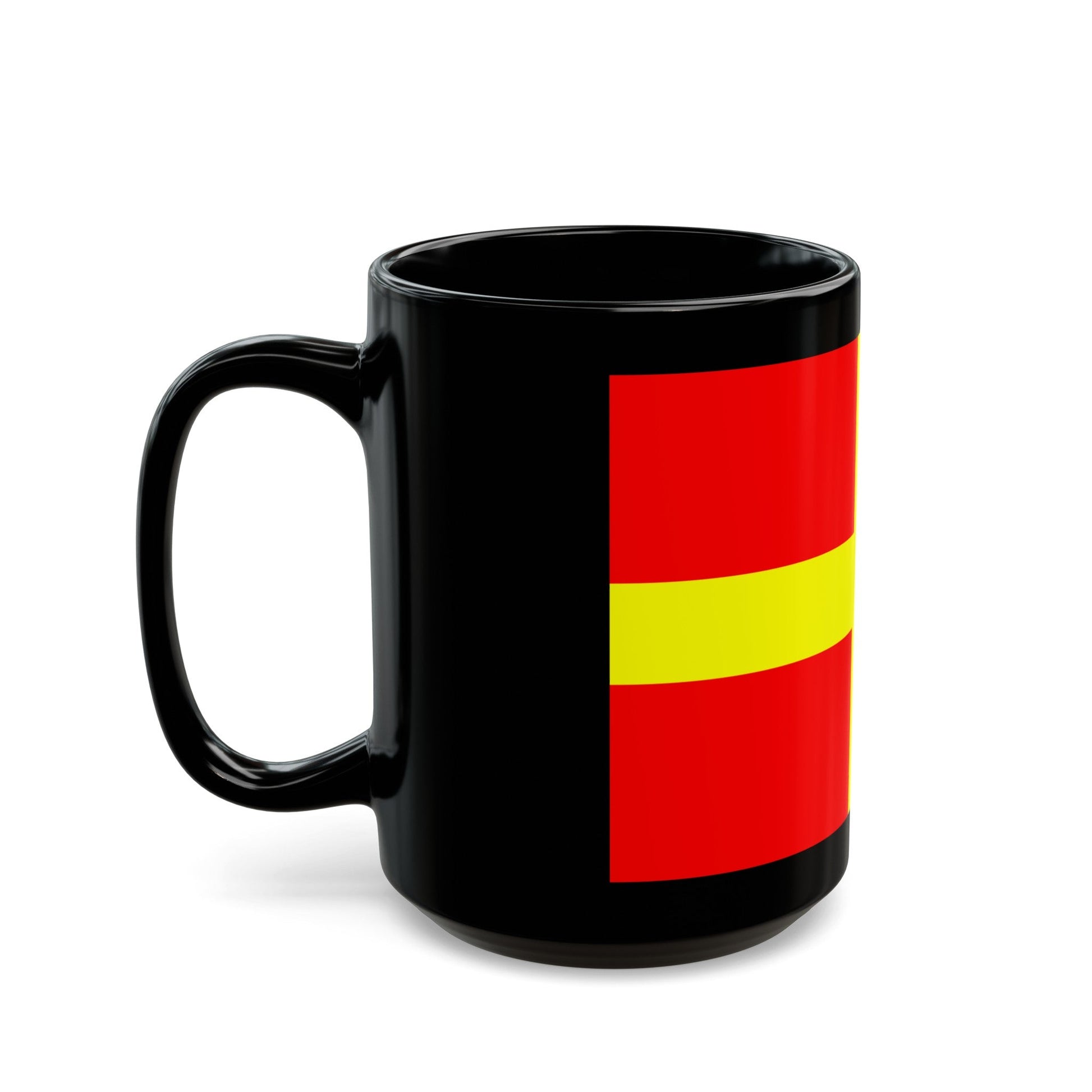 Flag of Messina Italy - Black Coffee Mug-The Sticker Space