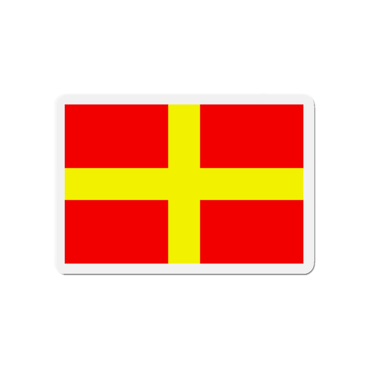 Flag of Messina Italy - Die-Cut Magnet-4" x 4"-The Sticker Space