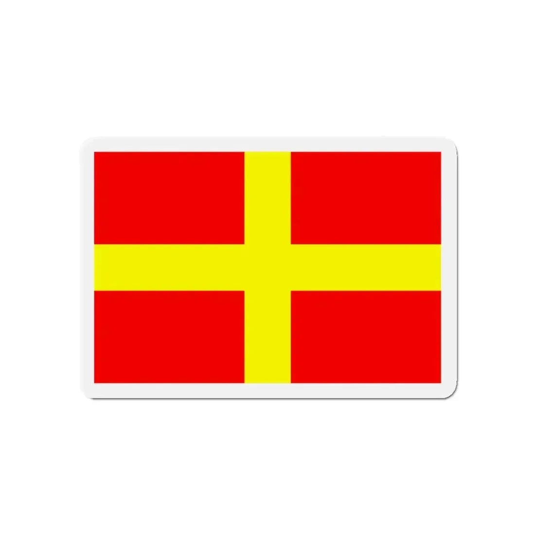 Flag of Messina Italy - Refrigerator Magnet 4 Inch - The Sticker Space
