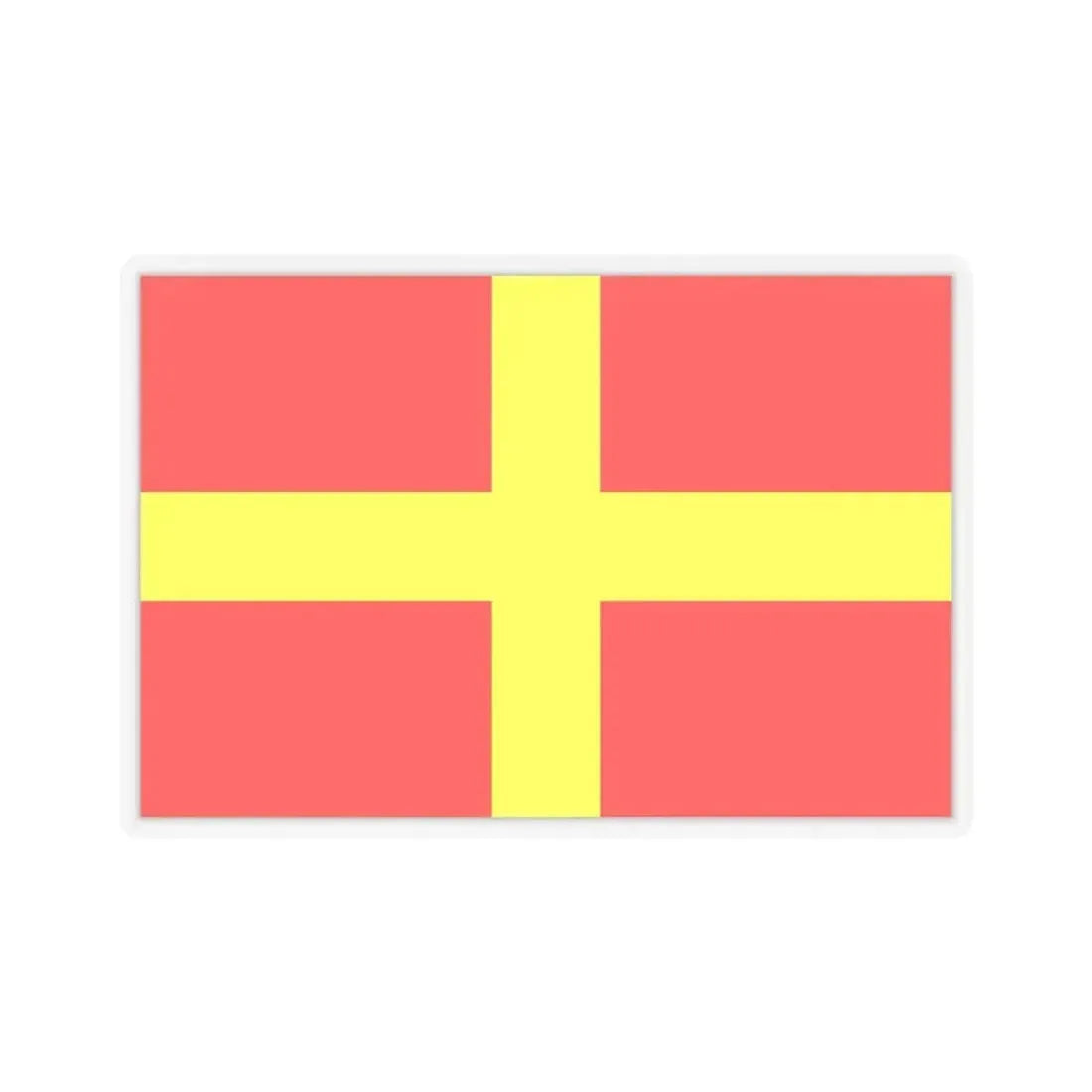 Flag of Messina Italy - STICKER Vinyl Kiss-Cut Decal 3 Inch Transparent - The Sticker Space