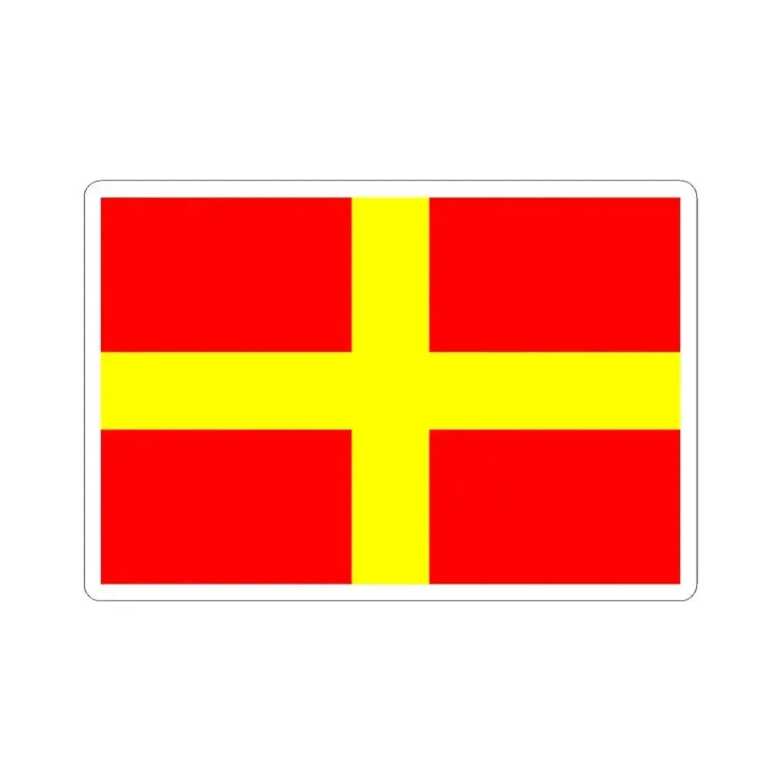 Flag of Messina Italy - STICKER Vinyl Kiss-Cut Decal 3 Inch White - The Sticker Space