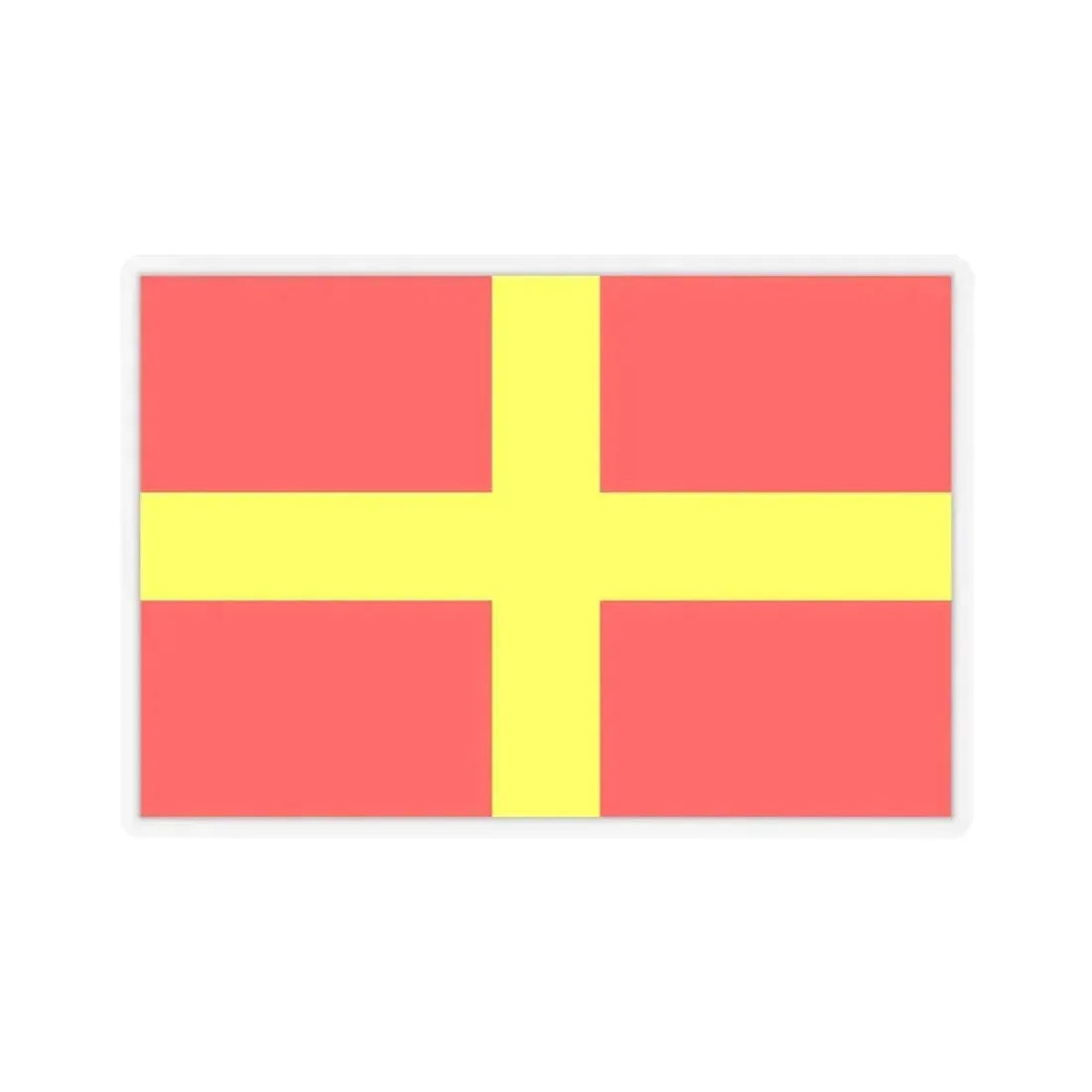 Flag of Messina Italy - STICKER Vinyl Kiss-Cut Decal 4 Inch Transparent - The Sticker Space