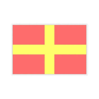 Flag of Messina Italy - STICKER Vinyl Kiss-Cut Decal 4 Inch Transparent - The Sticker Space