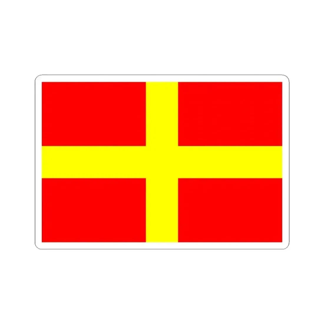 Flag of Messina Italy - STICKER Vinyl Kiss-Cut Decal 4 Inch White - The Sticker Space