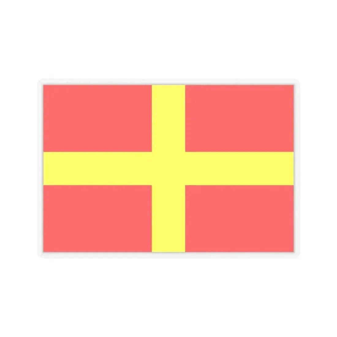 Flag of Messina Italy - STICKER Vinyl Kiss-Cut Decal 6 Inch Transparent - The Sticker Space