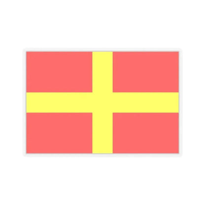 Flag of Messina Italy - STICKER Vinyl Kiss-Cut Decal 6 Inch Transparent - The Sticker Space