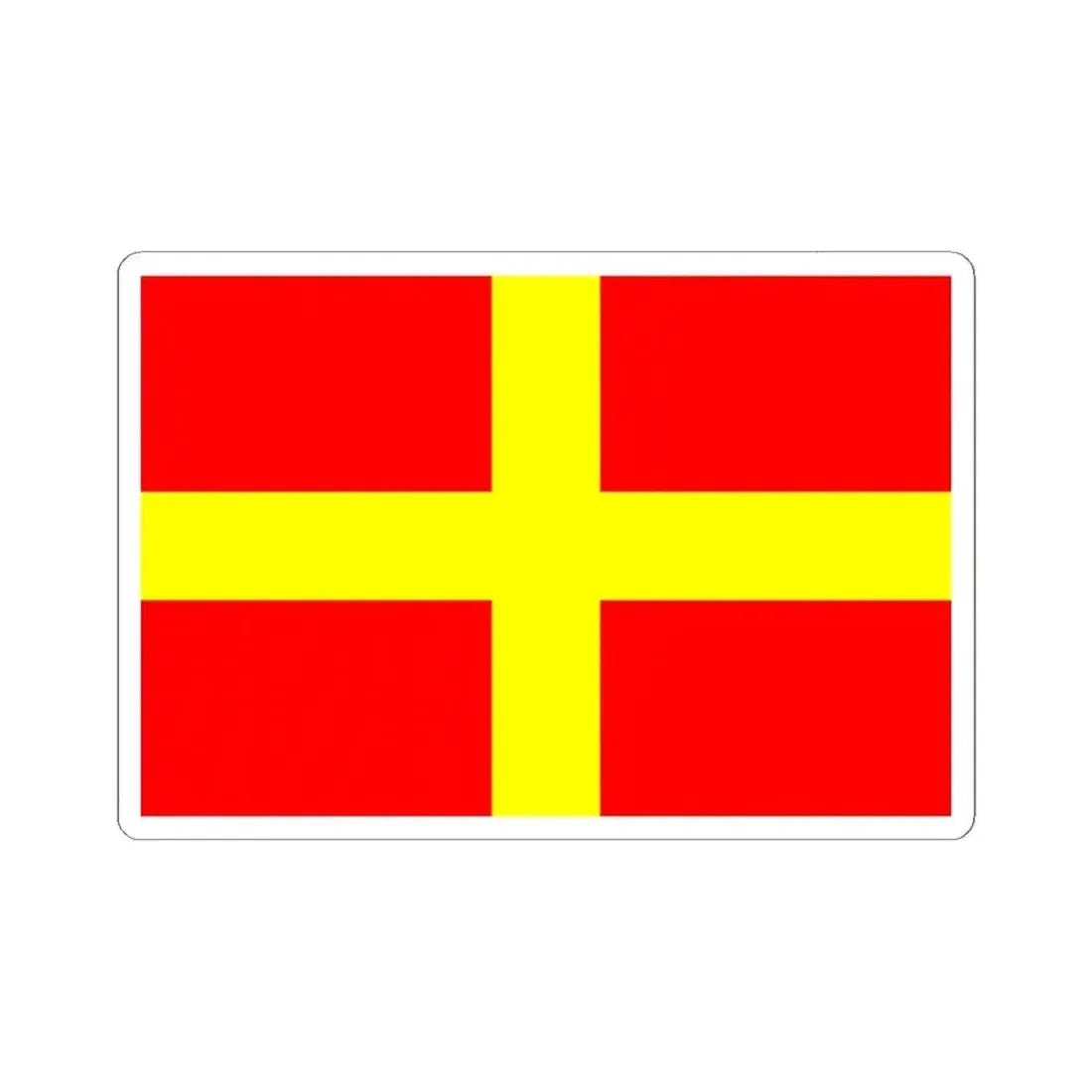 Flag of Messina Italy - STICKER Vinyl Kiss-Cut Decal 6 Inch White - The Sticker Space