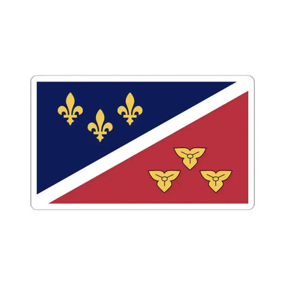 Flag of Metairie Louisiana (United States) STICKER Vinyl Kiss-Cut Decal 3 Inch White - The Sticker Space