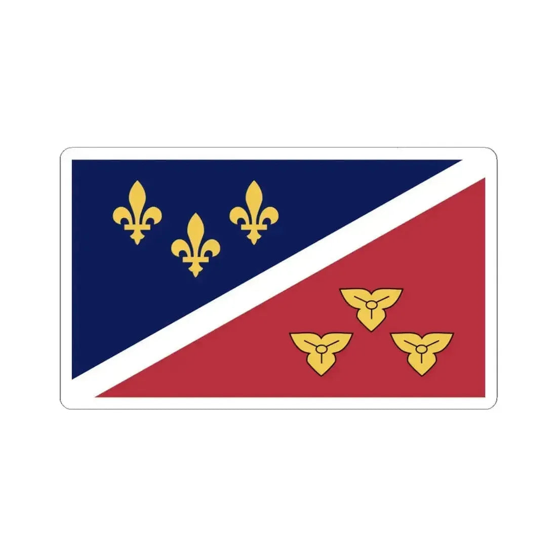 Flag of Metairie Louisiana (United States) STICKER Vinyl Kiss-Cut Decal 6 Inch White - The Sticker Space