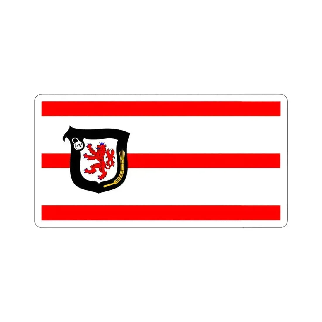 Flag of Mettmann Germany STICKER Vinyl Die-Cut Decal 3 Inch - The Sticker Space