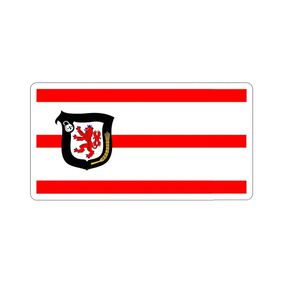 Flag of Mettmann Germany STICKER Vinyl Die-Cut Decal 3 Inch - The Sticker Space