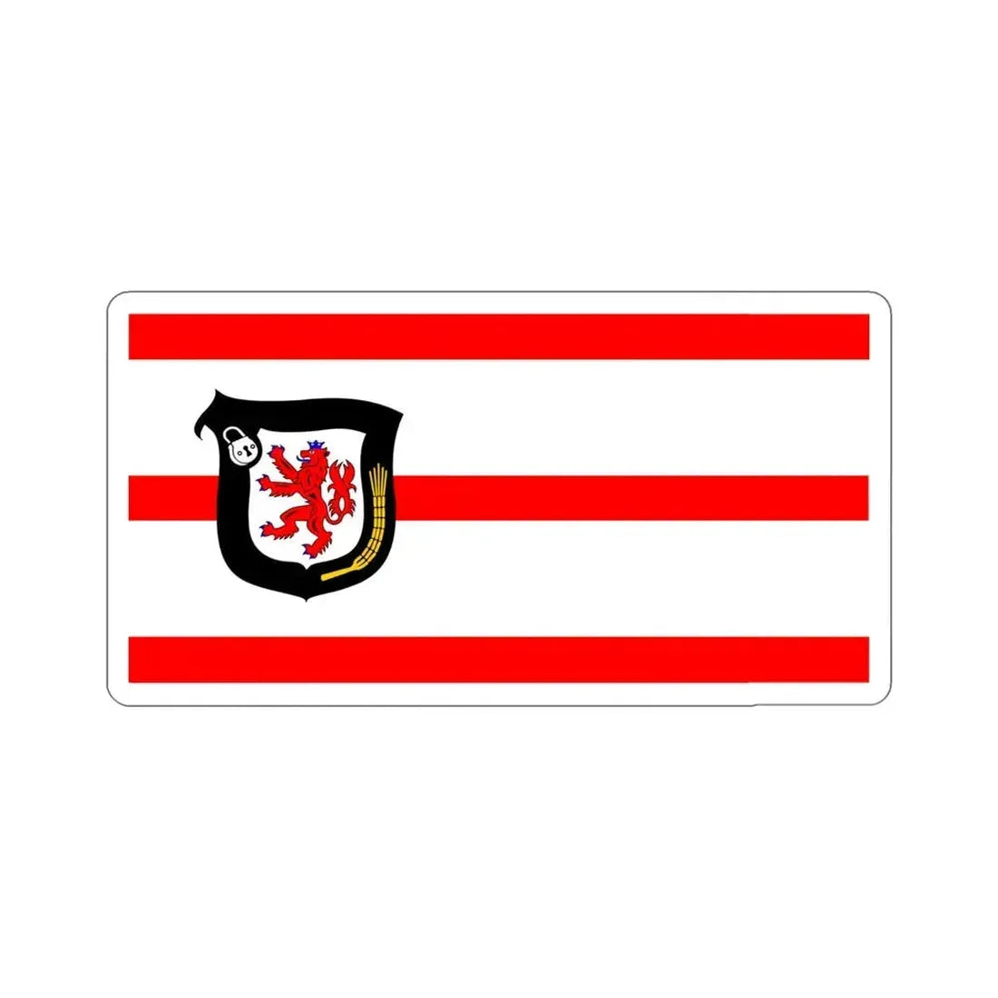 Flag of Mettmann Germany STICKER Vinyl Die-Cut Decal 4 Inch - The Sticker Space