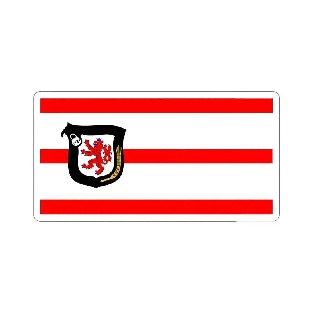 Flag of Mettmann Germany STICKER Vinyl Die-Cut Decal 5 Inch - The Sticker Space