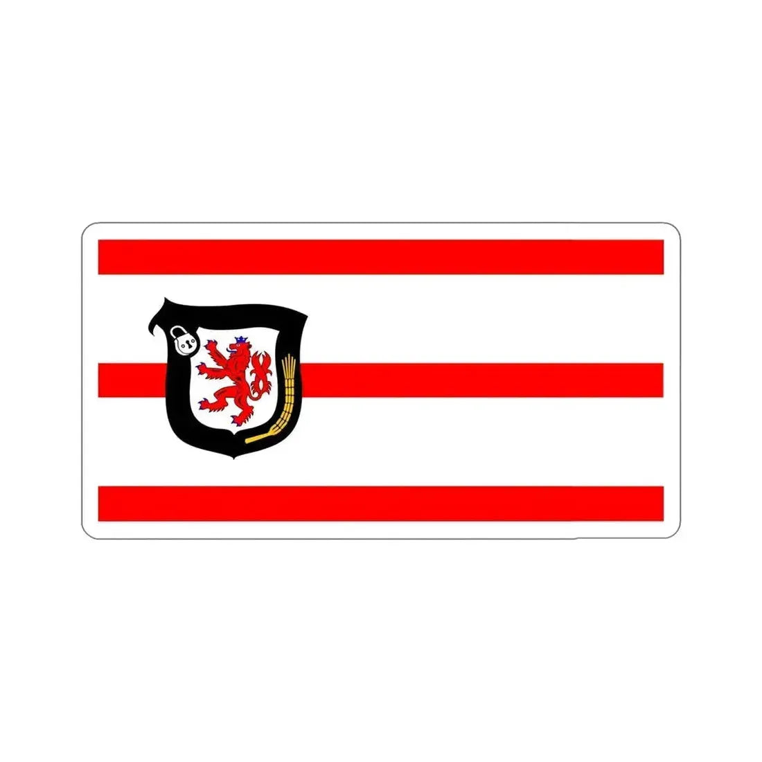 Flag of Mettmann Germany STICKER Vinyl Die-Cut Decal 6 Inch - The Sticker Space
