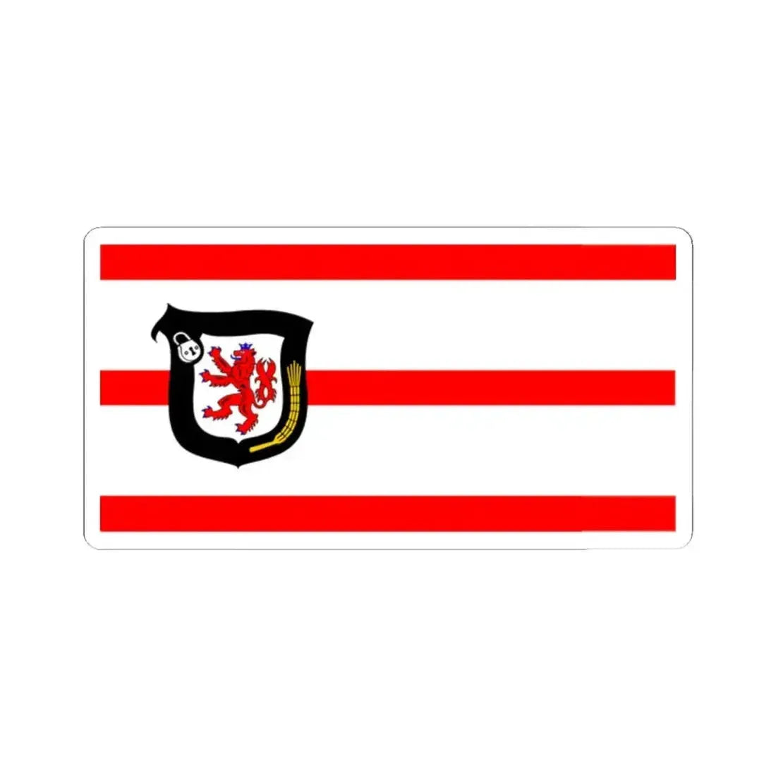 Flag of Mettmann Germany - STICKER Vinyl Kiss-Cut Decal 2 Inch White - The Sticker Space