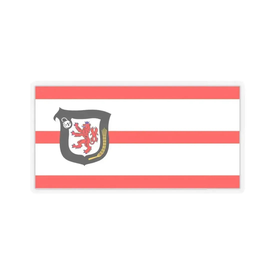 Flag of Mettmann Germany - STICKER Vinyl Kiss-Cut Decal 3 Inch Transparent - The Sticker Space
