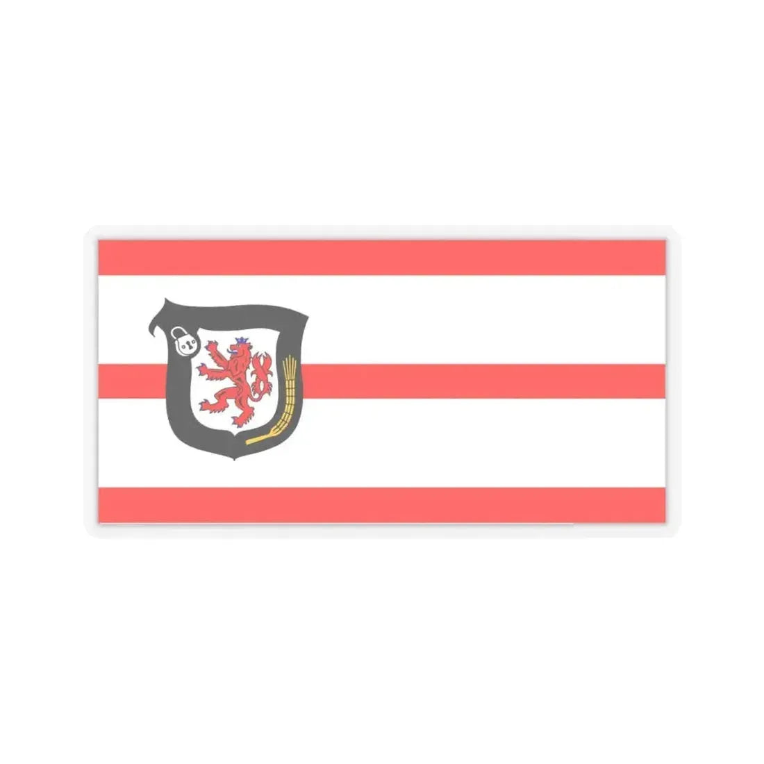 Flag of Mettmann Germany - STICKER Vinyl Kiss-Cut Decal 4 Inch Transparent - The Sticker Space