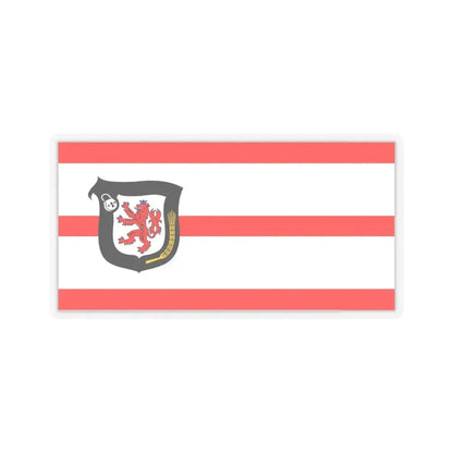 Flag of Mettmann Germany - STICKER Vinyl Kiss-Cut Decal 4 Inch Transparent - The Sticker Space
