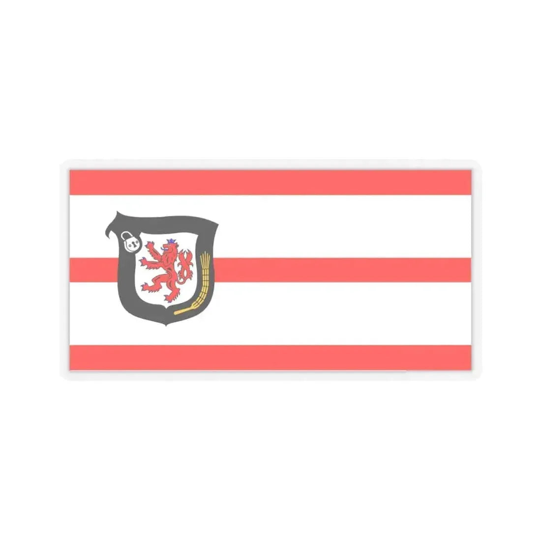 Flag of Mettmann Germany - STICKER Vinyl Kiss-Cut Decal 6 Inch Transparent - The Sticker Space