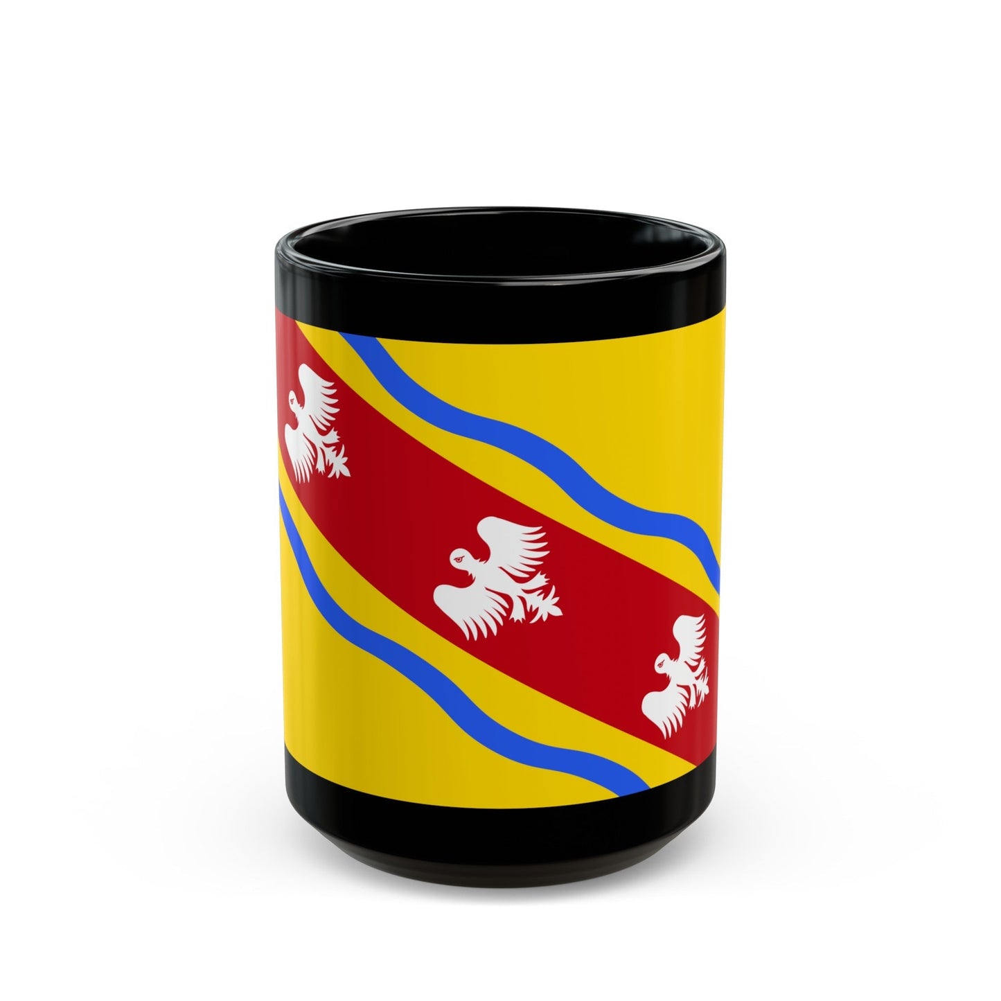 Flag of Meurthe et Moselle France - Black Coffee Mug-15oz-The Sticker Space