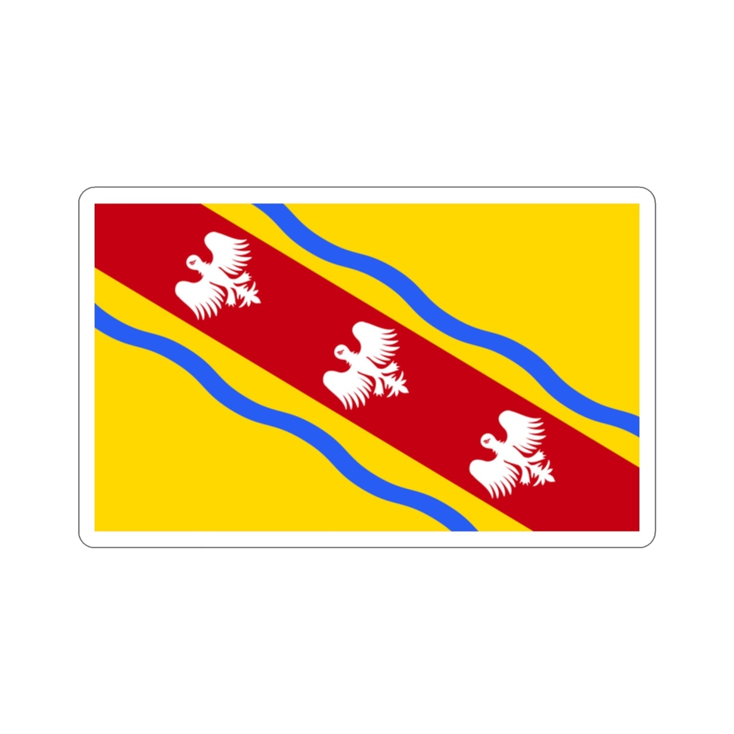 Flag of Meurthe et Moselle France STICKER Vinyl Die-Cut Decal-2 Inch-The Sticker Space