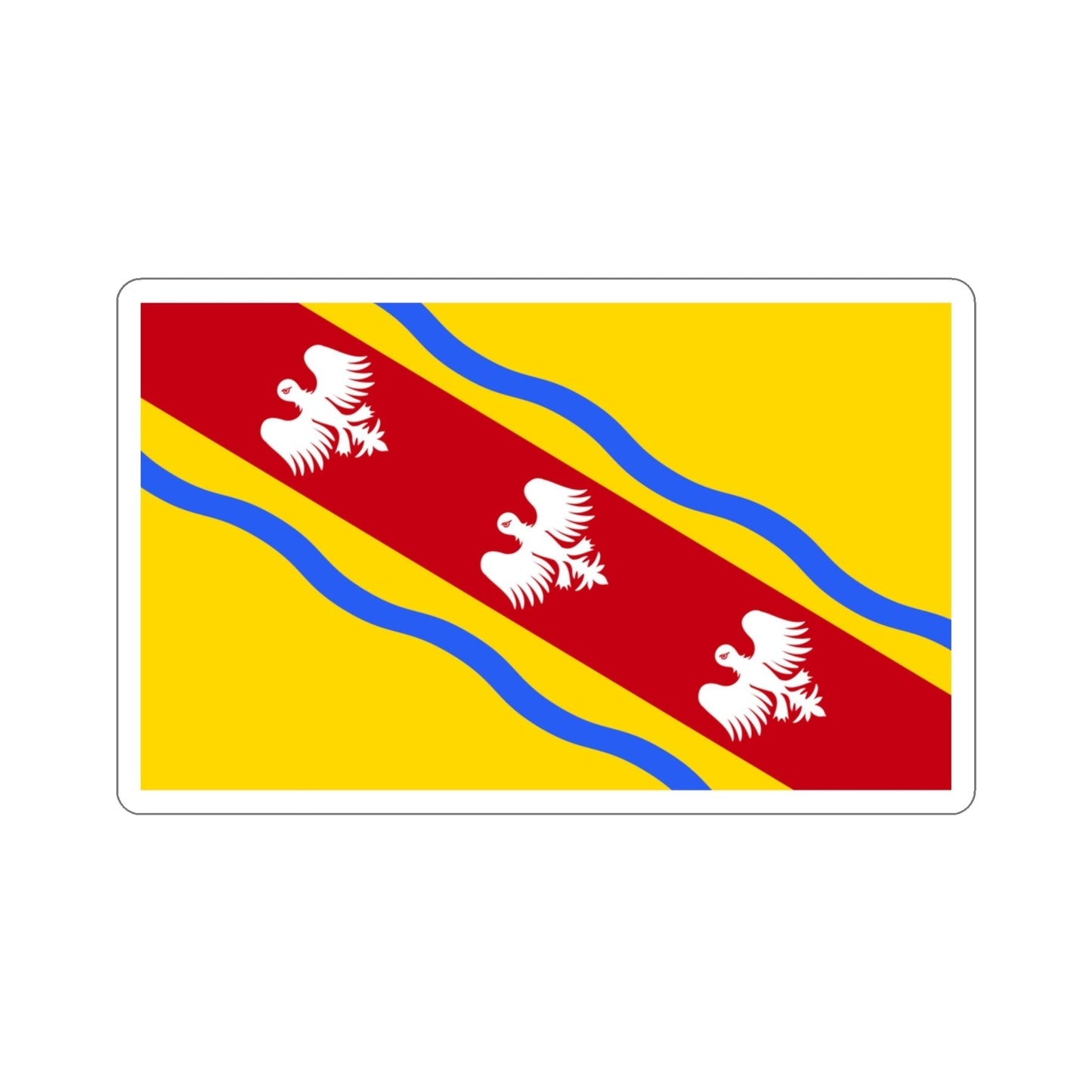 Flag of Meurthe et Moselle France STICKER Vinyl Die-Cut Decal-3 Inch-The Sticker Space