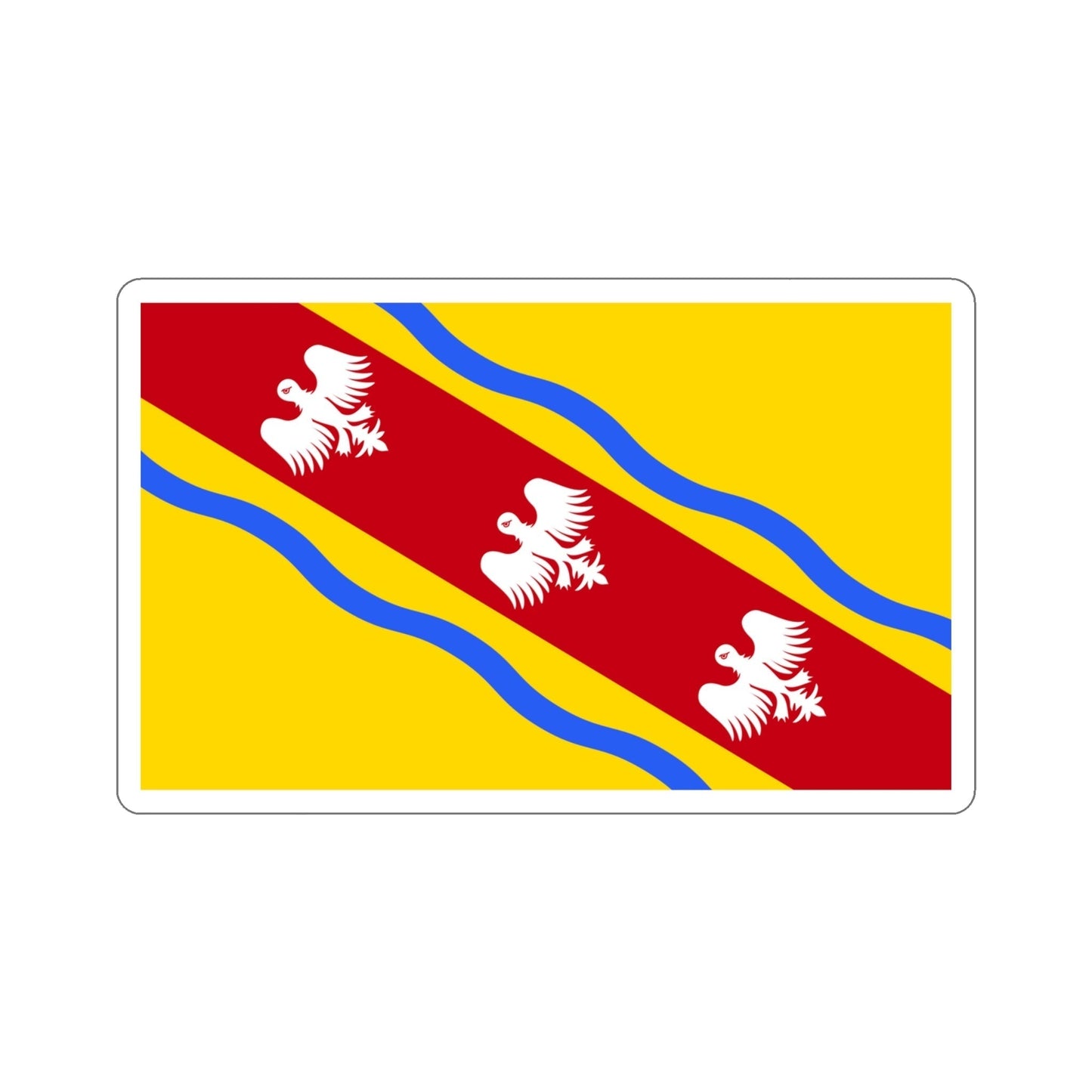 Flag of Meurthe et Moselle France STICKER Vinyl Die-Cut Decal-4 Inch-The Sticker Space