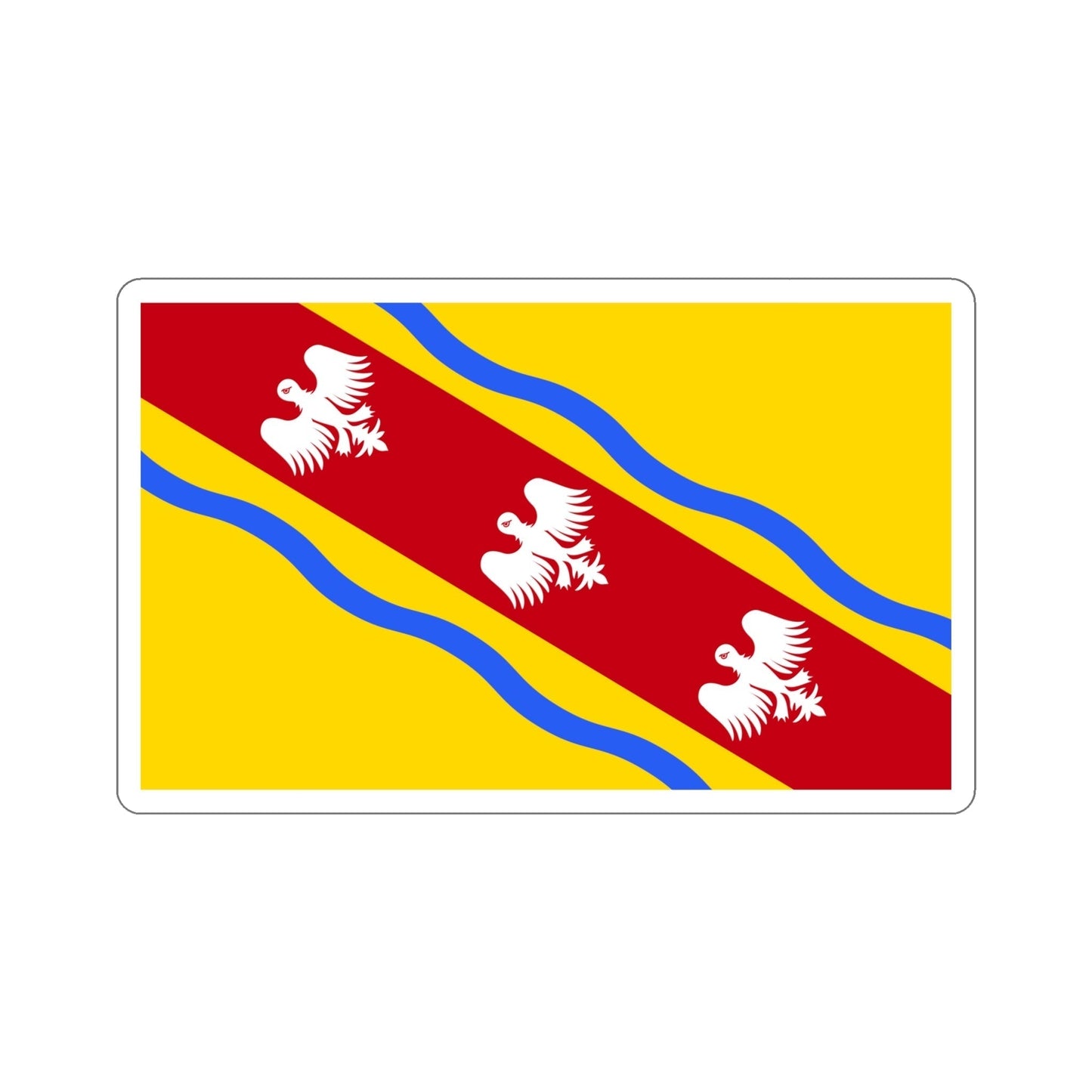 Flag of Meurthe et Moselle France STICKER Vinyl Die-Cut Decal-6 Inch-The Sticker Space