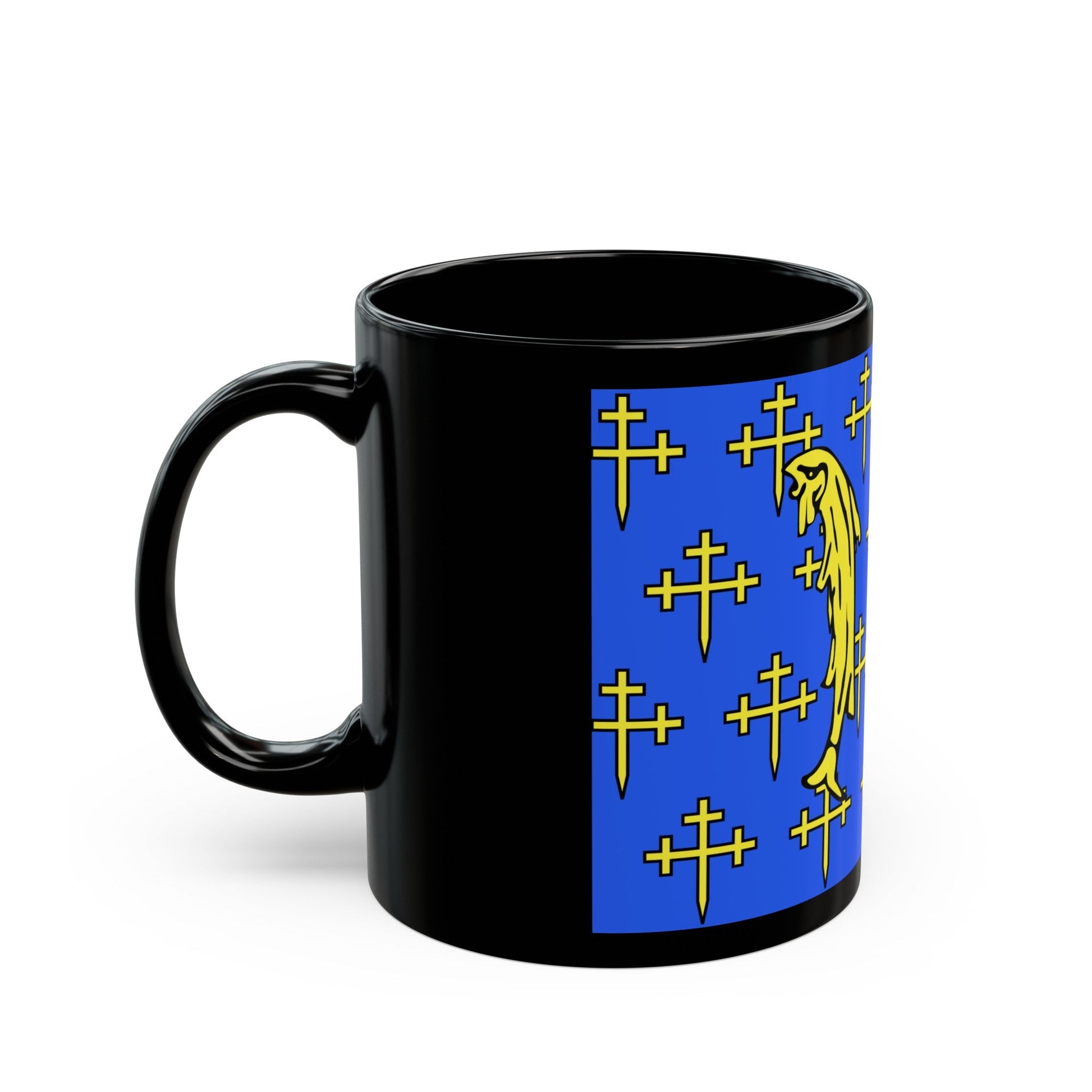 Flag of Meuse France 2 - Black Coffee Mug-The Sticker Space