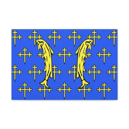 Flag of Meuse France 2 - Canvas Wall Art 18″ x 12″ 1.25" - The Sticker Space