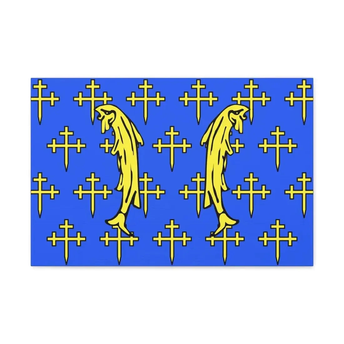 Flag of Meuse France 2 - Canvas Wall Art 24″ x 16″ 1.25" - The Sticker Space