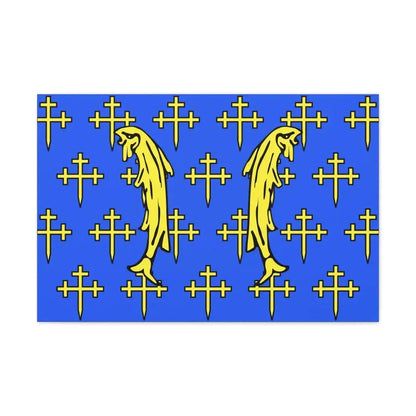 Flag of Meuse France 2 - Canvas Wall Art 30" x 20" 1.25" - The Sticker Space