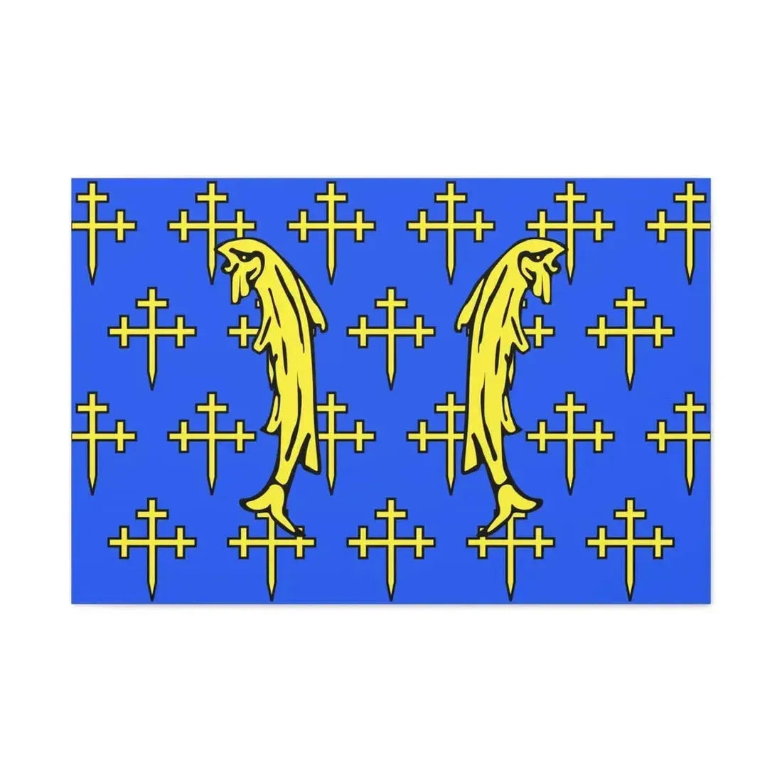 Flag of Meuse France 2 - Canvas Wall Art - The Sticker Space