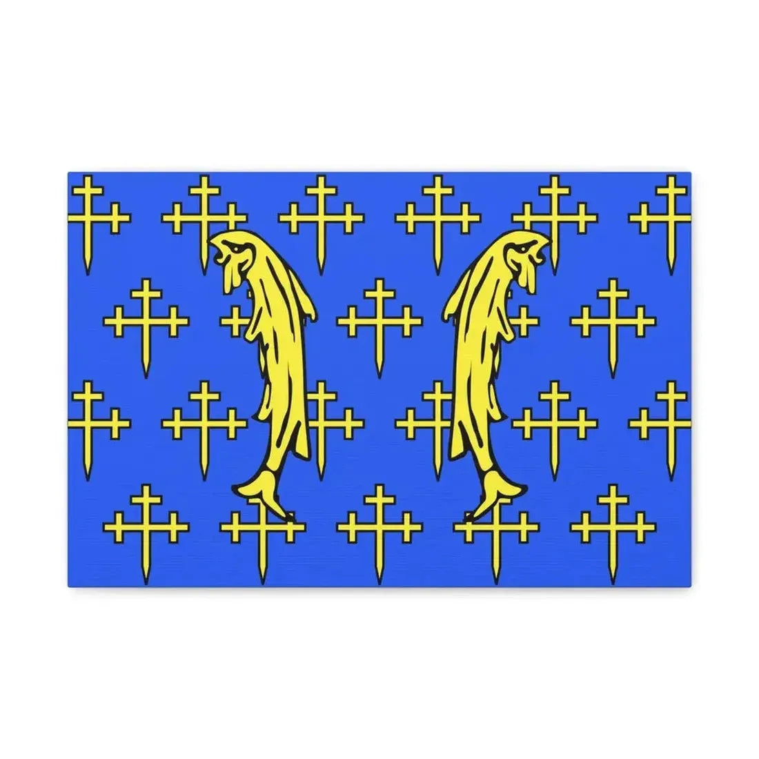 Flag of Meuse France 2 - Canvas Wall Art - The Sticker Space