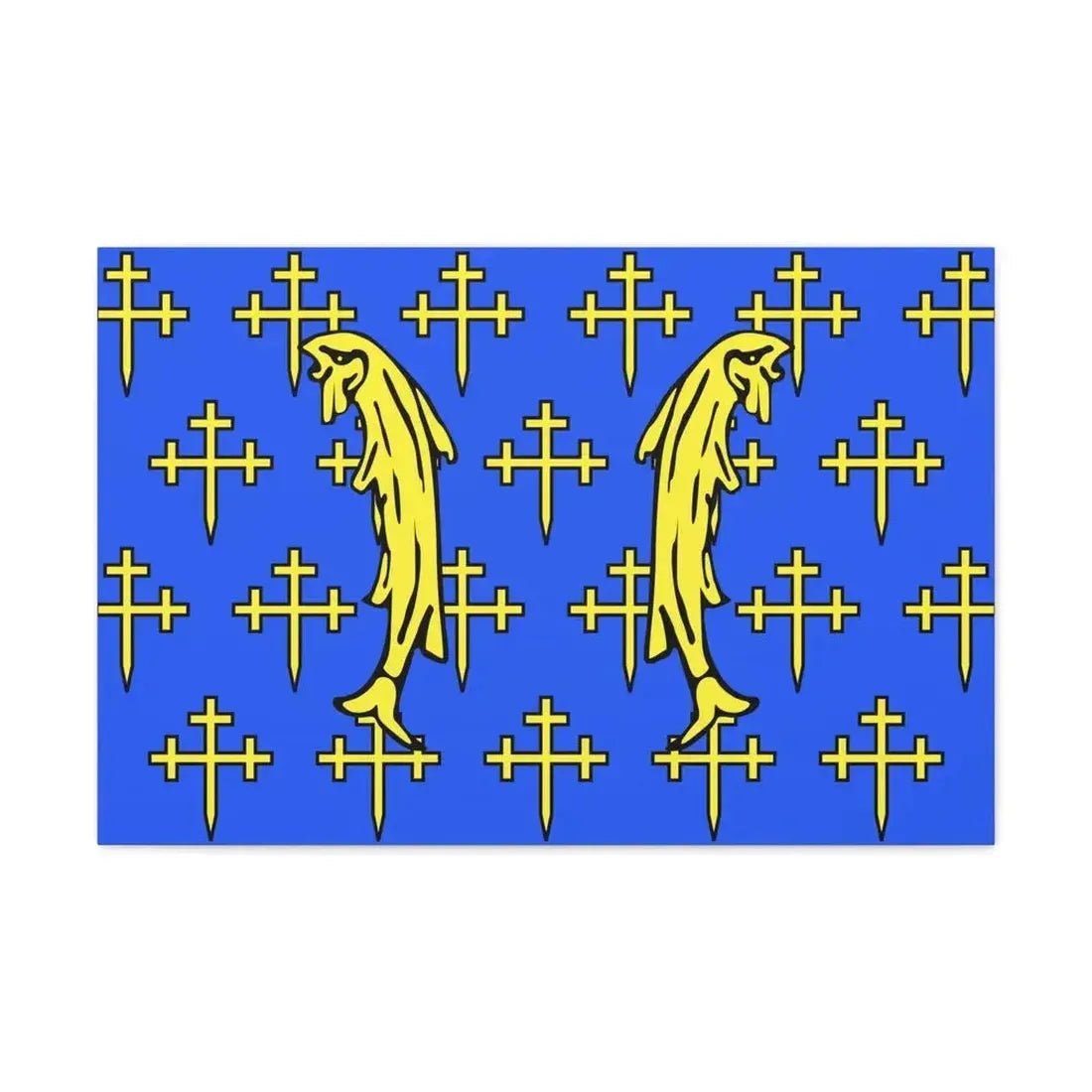 Flag of Meuse France 2 - Canvas Wall Art - The Sticker Space