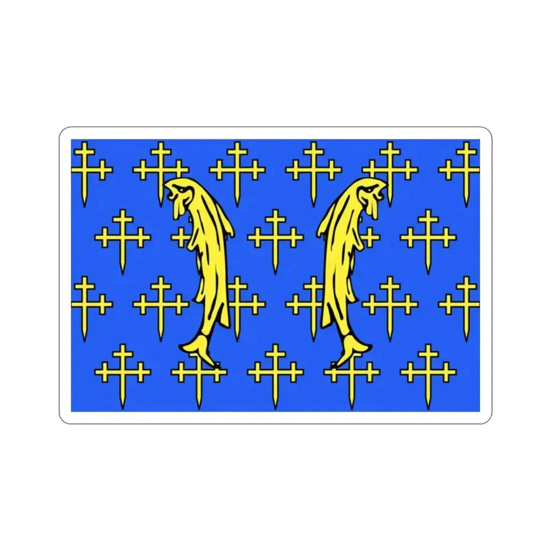 Flag of Meuse France 2 STICKER Vinyl Die-Cut Decal 2 Inch - The Sticker Space