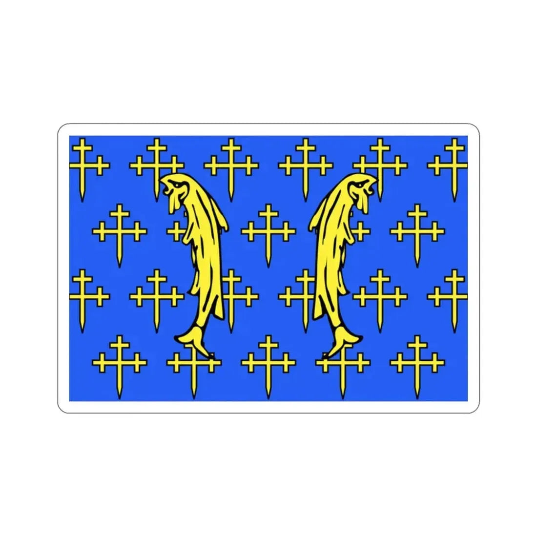 Flag of Meuse France 2 STICKER Vinyl Die-Cut Decal 2 Inch - The Sticker Space